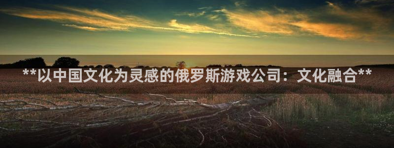 新城平台登录入口官网网址是什么：**以中国文化为灵感的俄罗斯游戏公司：文化融合**
